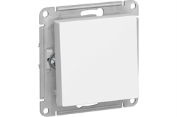 Выключатель ATLASDESIGN 1-клав, с самовозвратным механизмом, белый ATN000115 - фото 143713