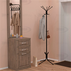 Вешалка напольная ЛУЧ 5, черная ВНП 361Ч - фото 143819