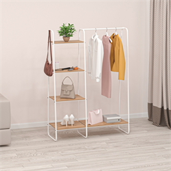 Система гардеробная с полками СКАНДИНАВИЯ 1, белый ГСС1 Б - фото 143832