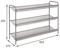 Подставка для обуви 3-х полочная ЖЕНЕВА 33 (Geneva shoes 33) (Металлик/графит) ПДО Ж33 - фото 143840