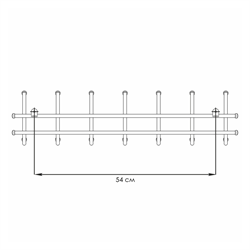 Вешалка НОРМА 7, коричневая ВН 66КОР (10) - фото 143849