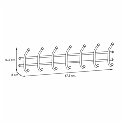 Вешалка НОРМА 7, коричневая ВН 66КОР (10) - фото 143850