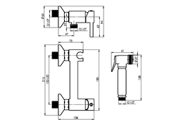 Смеситель RUBINETA Bide Onyx для биде 625134 - фото 143934