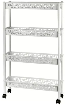 Этажерка KEEPLEX Light на колесиках 4-х секц. прямоугольная длинная 58х18х93,5см KL2831-10 - фото 143964 Этажерка KEEPLEX Light на колесиках 4-х секц. прямоугольная длинная 58х18х93,5см KL2831-10 - фото 143964