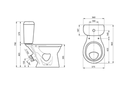 Унитаз-компакт SANTERI Виктория белый - фото 144051