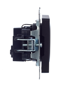 Розетка BRITE с з/к без з/ш 16А черная РС11-1-0-БрЧ - фото 144075