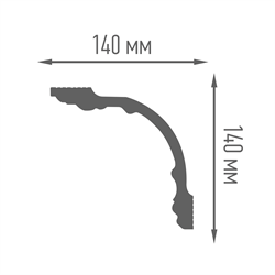 Плинтус ПЛИНТЭКС потолочный 2м Q (140/140) (21шт) - фото 144118