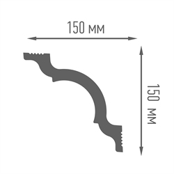 Плинтус ПЛИНТЭКС потолочный 2м I (I150/150) (22шт) - фото 144122