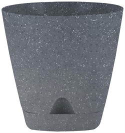 Горшок для цветов InGreen Amsterdam D140мм 1,35л с прикорневым поливом, тёмный камень IG629910026-10 - фото 144448