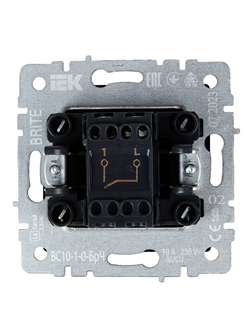 Выключатель BRITE 1-кл. 10А черный ВС10-1-0-БрЧ - фото 144655