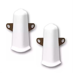 Угол наружный (внешний) с крепежом для плинтуса 85мм Деконика (2шт. во флоупак) 001 Белый - фото 144746