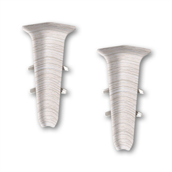 Угол внутренний для плинтуса 70мм Деконика (2шт. во флоупак) 253 Ясень серый - фото 144752