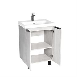 Тумба Берлин под умывальник MODUO 60 2 ств цемент - фото 144796