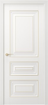Полотно ЛЕСКОМ дверное Экшпон Имидж-2 эмалит белый/золото, глухое 90 - фото 144922