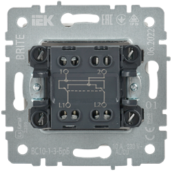 Выключатель BRITE 1-кл. перекрестный 10А белый BR-V13-0-10-K01 - фото 145004