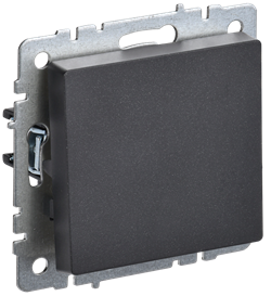 Выключатель BRITE 1-кл. проходной 10А черный ВС10-1-6-БрЧ - фото 145014