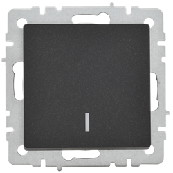 Выключатель BRITE 1-кл. с индикатором 10А черный BR-V10-1-10-K02 - фото 145018