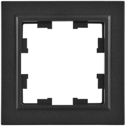 Рамка BRITE 1-ая черная РУ-1-БрЧ - фото 145040