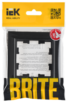 Рамка BRITE 1-ая черная РУ-1-БрЧ - фото 145041