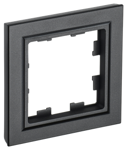 Рамка BRITE 1-ая черная РУ-1-БрЧ - фото 145042