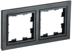 Рамка BRITE 2-ая черная РУ-2-БрЧ - фото 145048