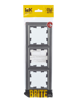 Рамка BRITE 3-ая сталь BR-M32-K46 - фото 145050