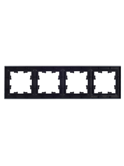 Рамка BRITE 4-ая черная РУ-4-БрЧ - фото 145063