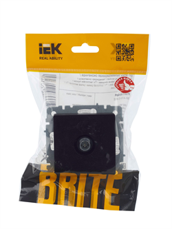Розетка BRITE TV оконечная, черная BR-A10-O-K02 - фото 145084