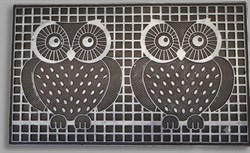 Коврик придверный RICCO Oxford owl mat 45*75 srebrny 801-002 - фото 145262