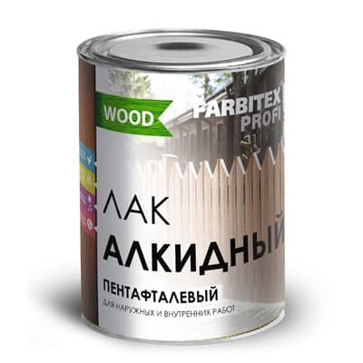 Лак алкидный пентафталевый высокоглянцевый FARBITEX ПРОФИ WOOD (0.9л) - фото 17734