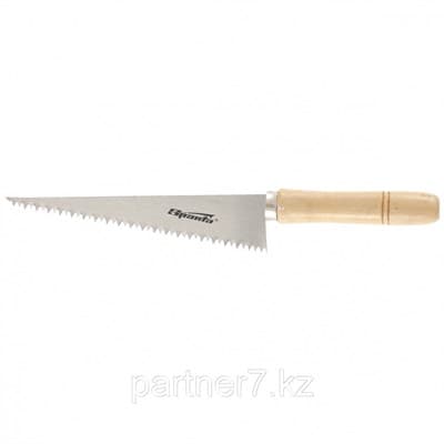 Ножовка SPARTA по гипсокартону 180 мм, деревянная рукоятка арт.233905 - фото 19789