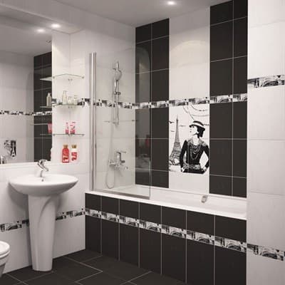 Декор УРАЛКЕРАМИКА Coco Chanel на бел.сер 24,9*36,3 арт.DWU07CCH007/7 ВС КК 007 - фото 21383