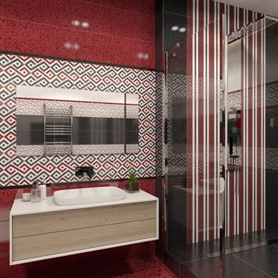 Декор GRACIA CERAMICA Molle red decor 01 300*900 (1-й сорт) - фото 22710