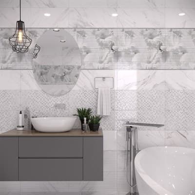 Декор GRACIA CERAMICA Celia white decor 01 250*600 - фото 23266