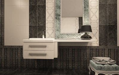 Декор GRACIA CERAMICA Bohemia black decor 02 250*600 - фото 23436