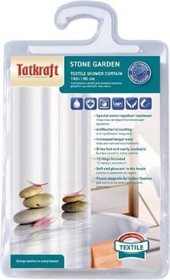 Штора для ванной TATKRAFT Stone Garden Textile 180*180см 14824 - фото 25147
