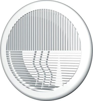 Решетка ЭРА вентиляционная круглая D200 приточно-вытяжная АБС с фланцем D150 15РПКФ - фото 25403