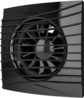 Вентилятор ЭРА осевой вытяжной с обратным клапаном D 100, декоративный SILENT 4C Obsidian - фото 25826