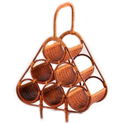 Подставка CV.MAHKOTA JAVA RATTAN Rack Bottle из ротанга для бутылок - фото 26342