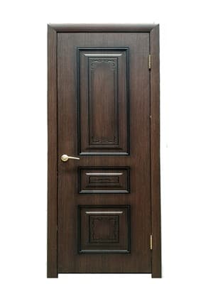 Полотно ЛЕСКОМ дверное Экшпон Соната ясень коричневый/черная патина глухое 80 - фото 26749