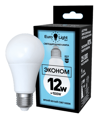 Лампа светодиодная Eurolight ELEC-501-A60-12-5K-E27-FR - фото 27627