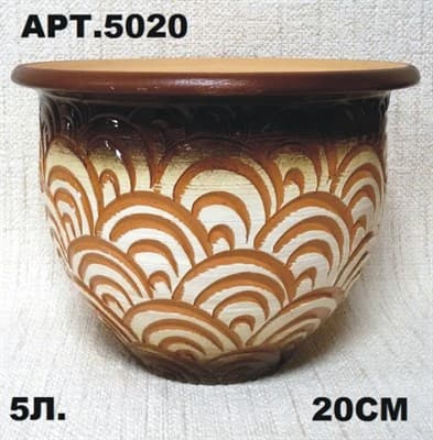 Горшок керамический 5л ангоб 5020
