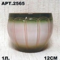 Горшок керамический 1л бочка,глазурованный 2565 - фото 27734