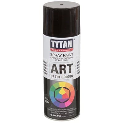 Краска аэрозольная Tytan Professional, черная глянцевая, 400 мл - фото 28600
