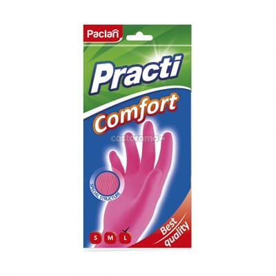 Перчатки Paclan Comfort розовые S 407119 - фото 28877