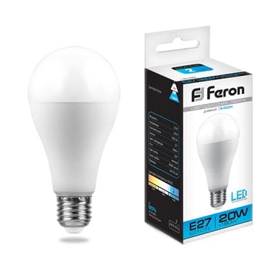 Лампа светодиодная Feron 20W 230V E27 6400K, LB-98 25789 - фото 29255