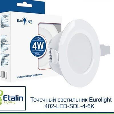 Светильник встраиваемый светодиодный Eurolight 402-LED-SDL-4-6K - фото 30168