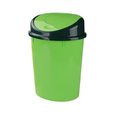 Контейнер для мусора 8л (овальный)зеленый М1378