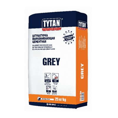 Штукатурка TYTAN цементная GREY BS33 (25кг) IKZB000060 - фото 32145