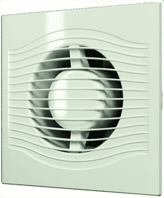 Вентилятор ЭРА осевой вытяжной с обратным клапаном D 100, декоративный SLIM 4C Ivory - фото 33607